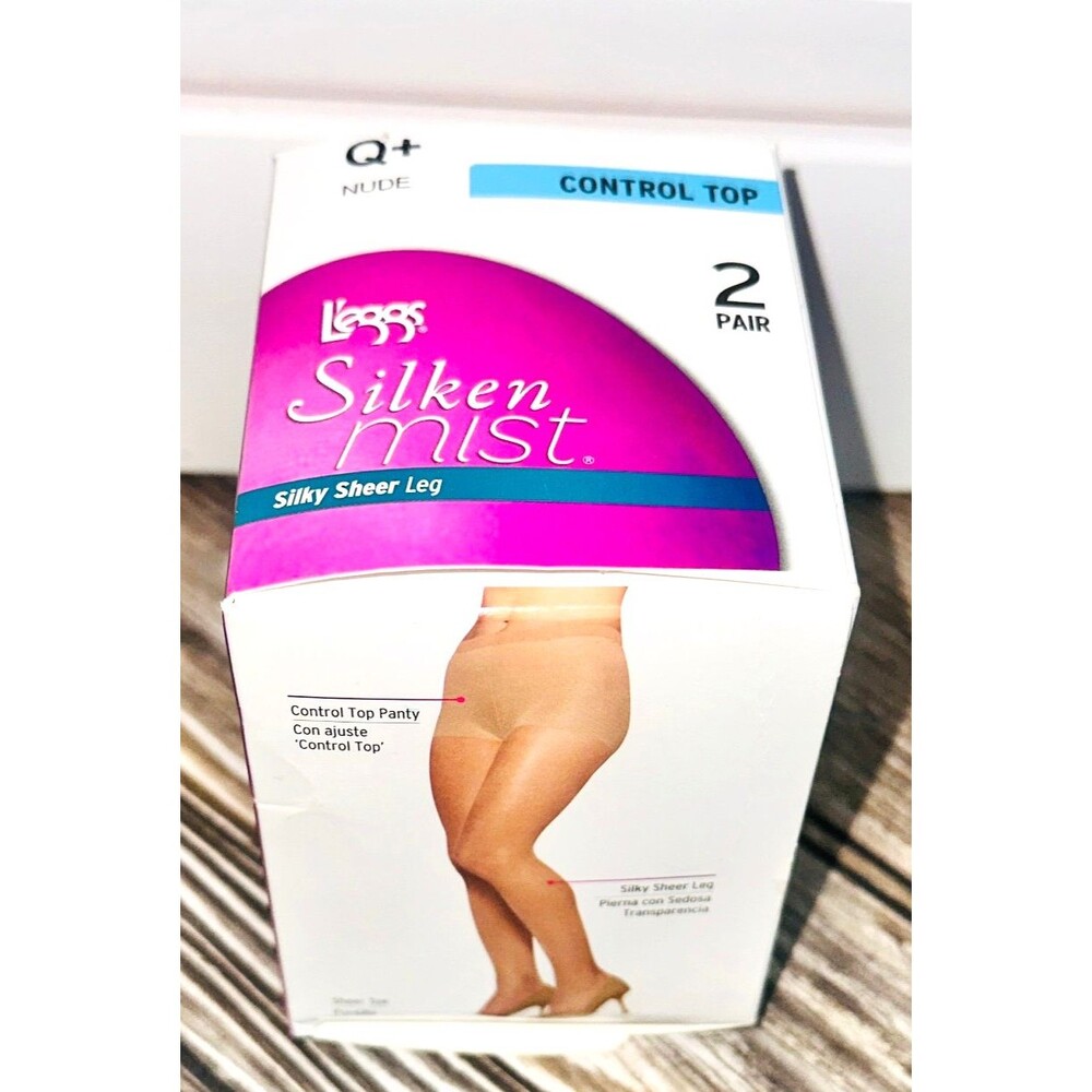 L'eggs Women's 2 Pr  Sheer Leg Control Top Pantyhose Q+ (XL) Nude  #20119